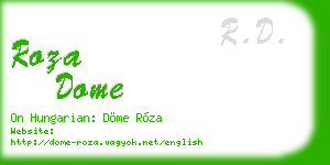 roza dome business card