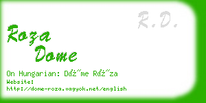 roza dome business card